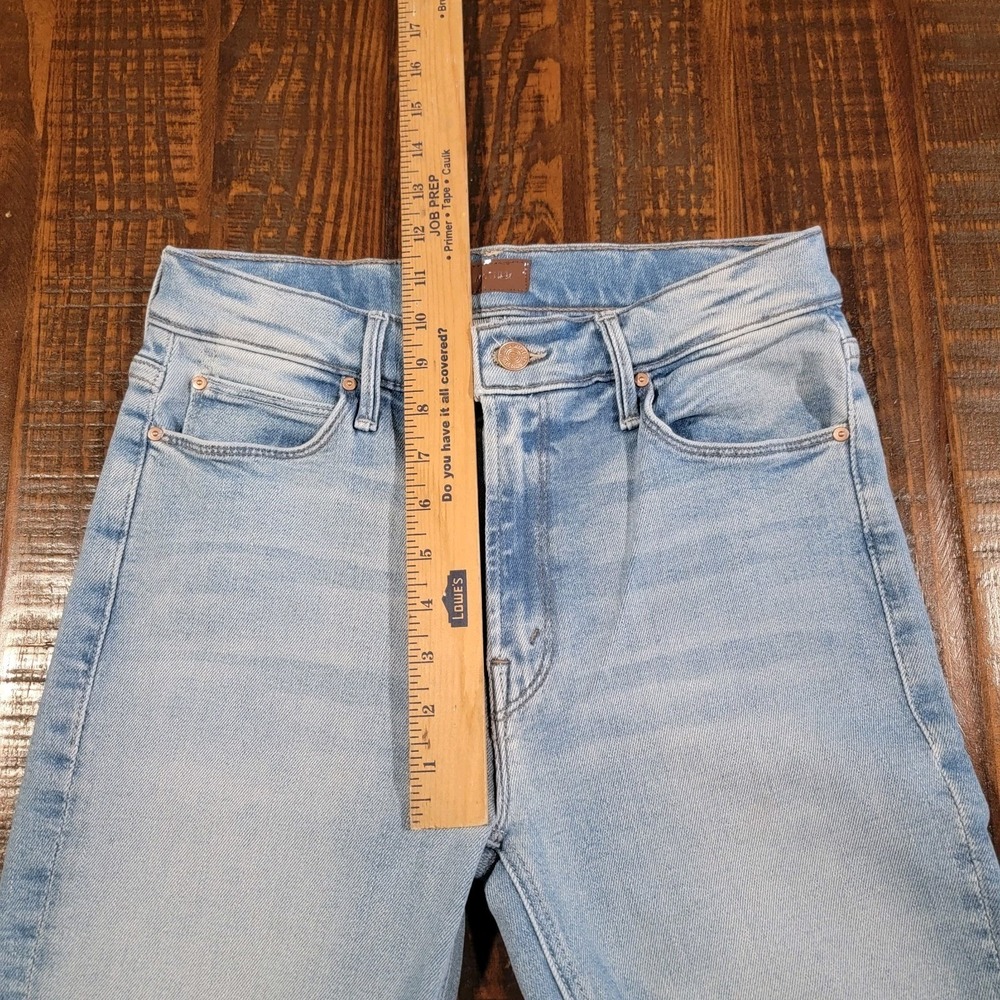 Mother Jeans Womens 28 Mid Rise Dazzler Ankle Fray Hopeless Romantic Distressed - Picture 7 of 14